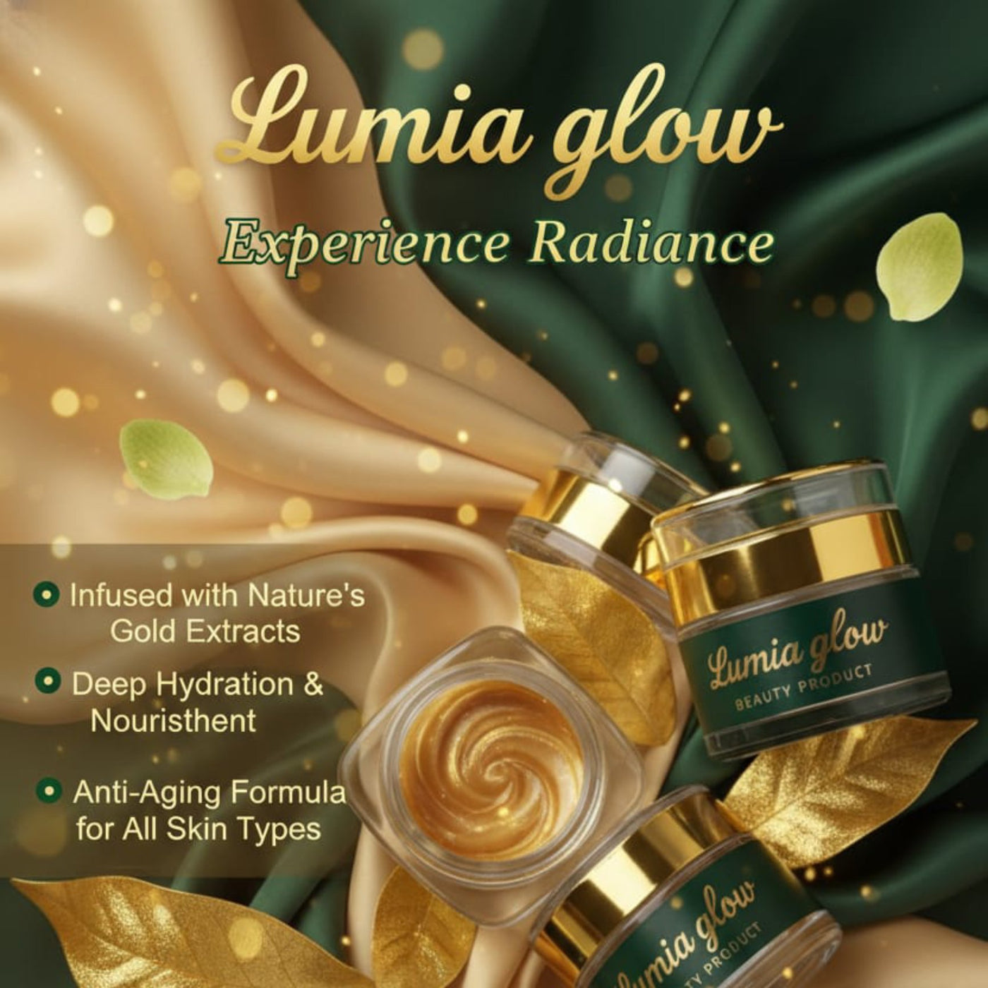 Lumia Glow Face Cream - Brightening, Hydrating,Fades Dark Spots & Refines Pores For Radiance Skin